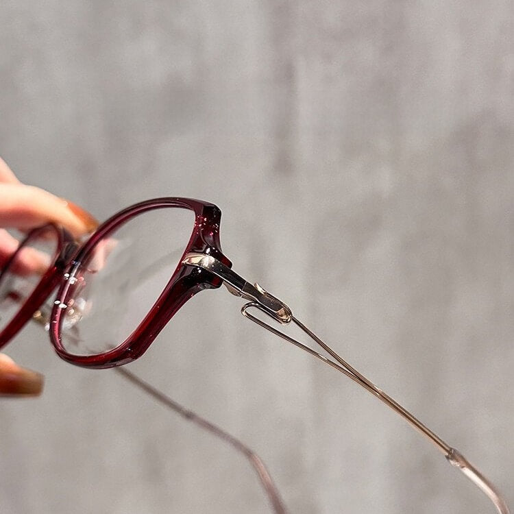 Geometric Titanium Prescription Eyeglasses W17367 - View 4