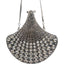 Gilded Gala Scalloped Evening Bag - Silver