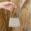 Handmade Beaded Mini Crossbody Bag – Pearl & Crystal Lipstick Purse
