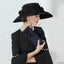 Elegant Linen Wide-Brim Kentucky Derby Hat for Women