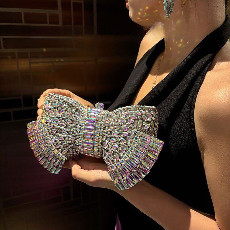 Myra Crystal Luxury Butterfly Clutch Purse