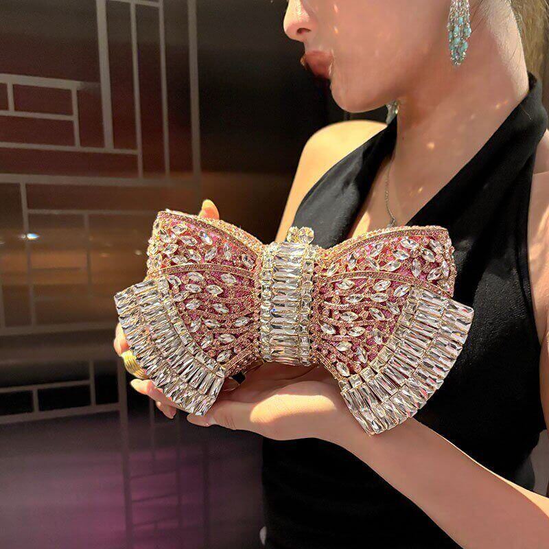 Myra Crystal Luxury Butterfly Clutch Purse