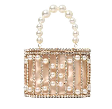 Lisa Pearl Beaded Clutch Bridal Handbag - - Luxury bags by WAAMII