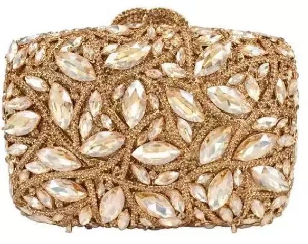 Luminia Teardrop Rhinestone Clutch Purse
