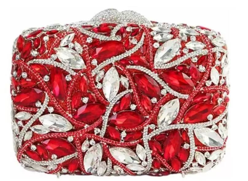 Luminia Teardrop Rhinestone Clutch Purse