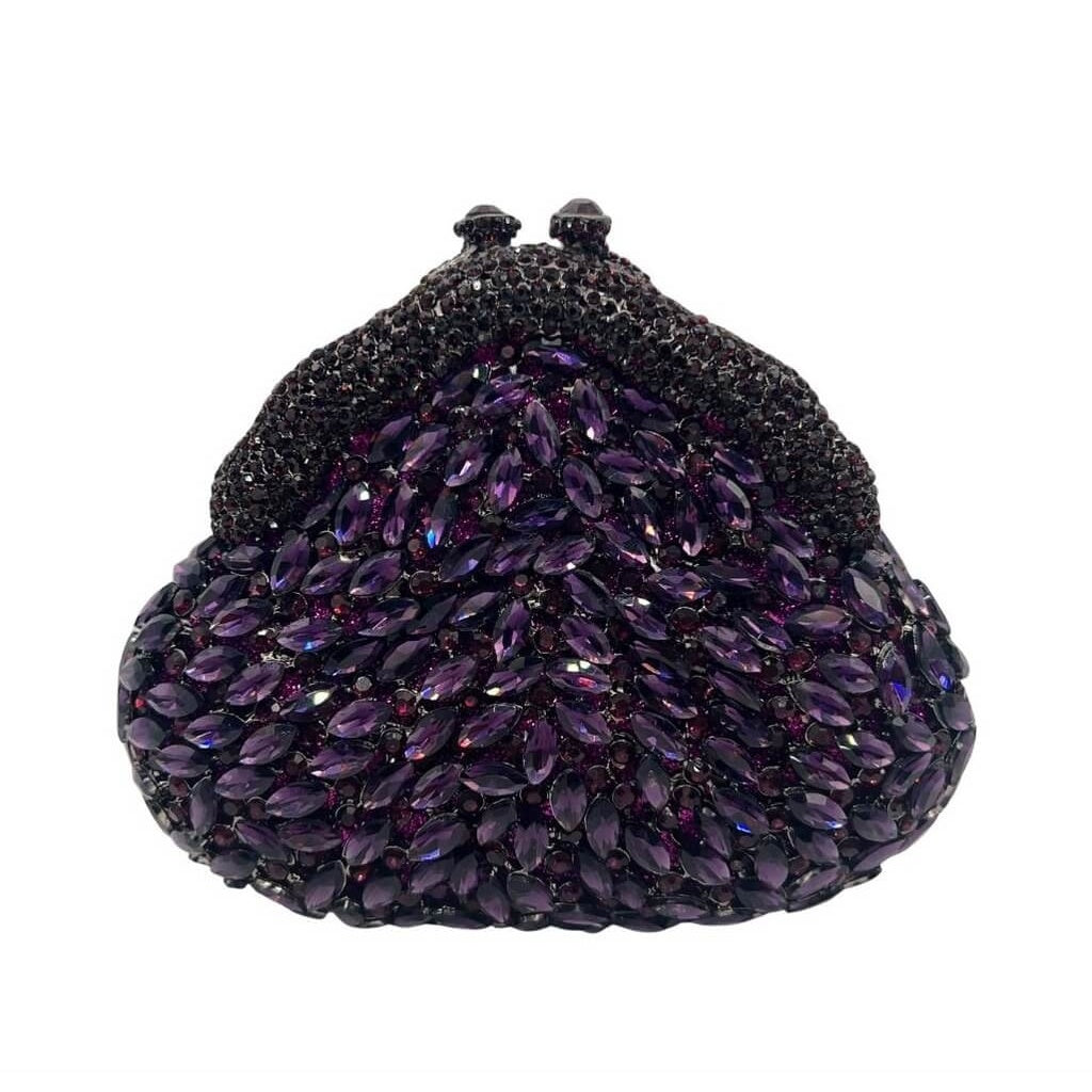 Lustrous Muse Marquise Crystal Kiss Lock Pouch - View 3