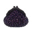 Lustrous Muse Marquise Crystal Kiss Lock Pouch - Purple