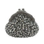 Lustrous Muse Marquise Crystal Kiss Lock Pouch - Silver
