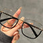 Luxury Chain Large Square Prescription Glasses W17279 - Charcoal Black Gold