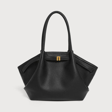 WAAMII Lychee Grained Leather Winged Tote