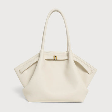 WAAMII Lychee Grained Leather Winged Tote