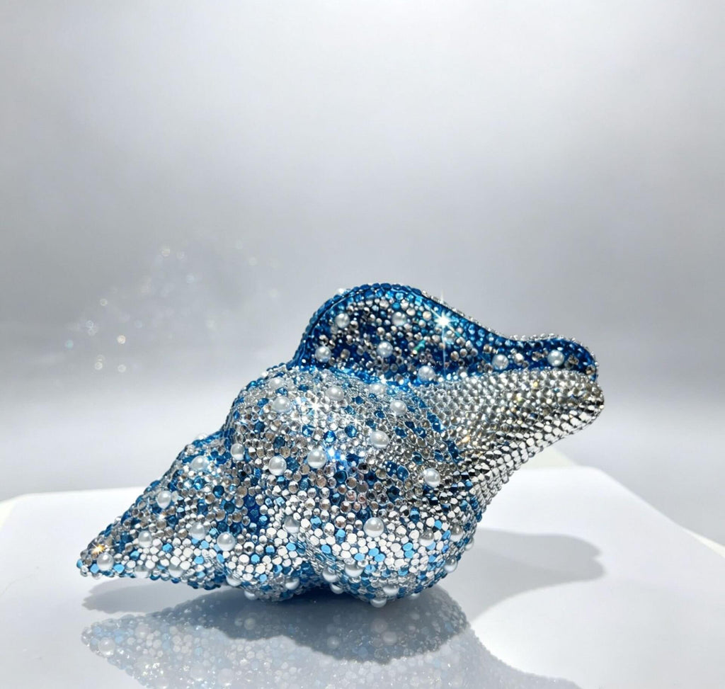 Marina Spiral Shell Rhinestone Clutch - View 3