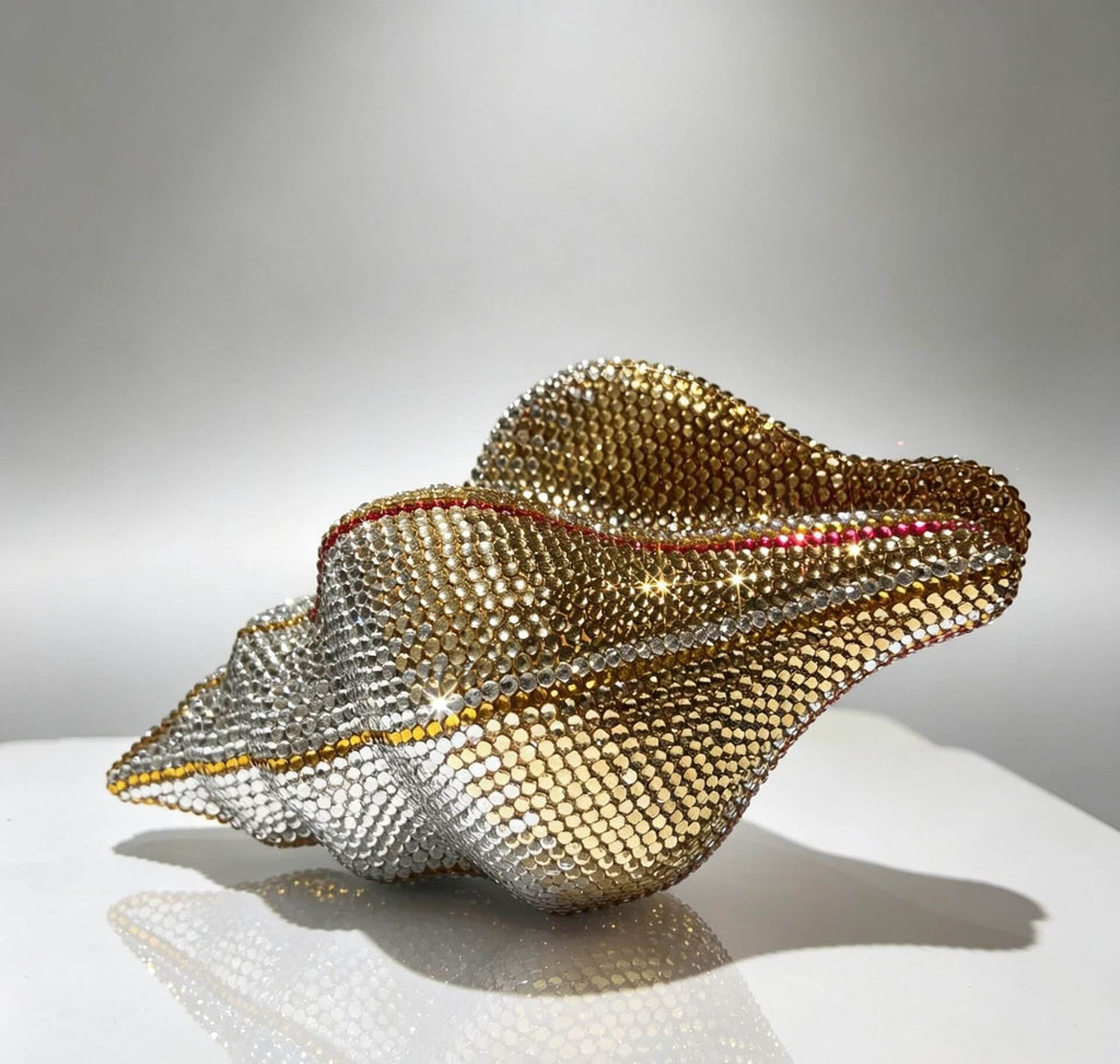 Marina Spiral Shell Rhinestone Clutch - View 4