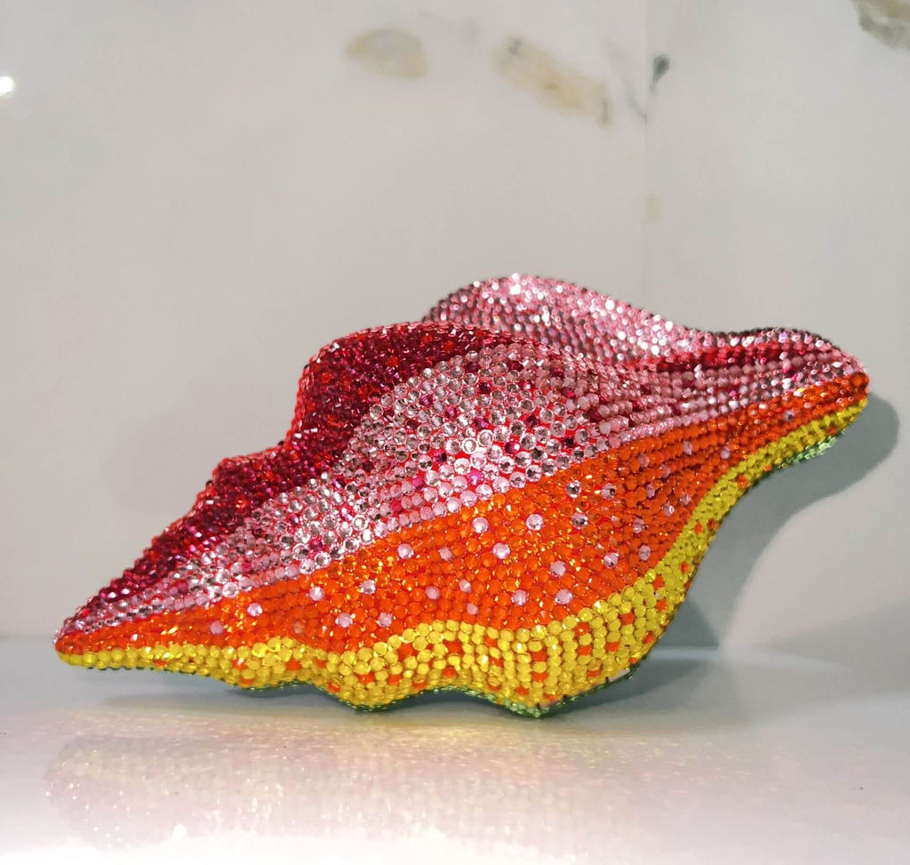 Marina Spiral Shell Rhinestone Clutch - Seven Colors
