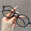 Minimalist TR90 Titanium Polygonal Eyeglasses W17529 - Matte Black Blue