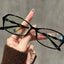 Narrow Rectangular TR90 Glasses Frame W19328 - Piano Black