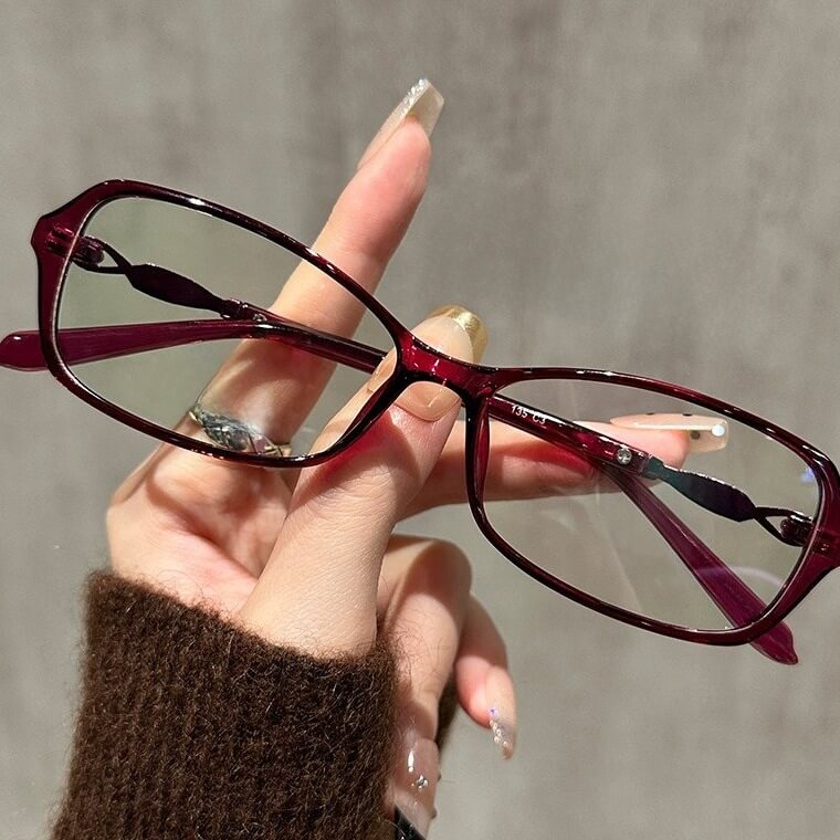 Narrow Rectangular TR90 Glasses Frame W19328 - Wisteria Purple C3