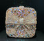 Noelle Bow Gift Box Clutch - Gold Ab