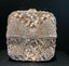 Noelle Bow Gift Box Clutch - Golden White Diamond