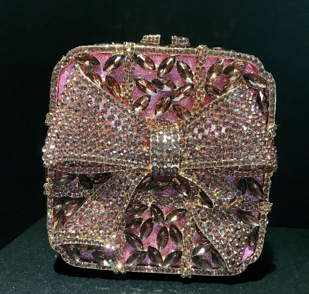 Noelle Bow Gift Box Clutch - Light Purple