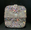 Noelle Bow Gift Box Clutch - Silver Ab
