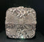 Noelle Bow Gift Box Clutch - Silver White Diamond