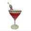 Olive Serenade Martini Rhinestone Clutch - Red Color