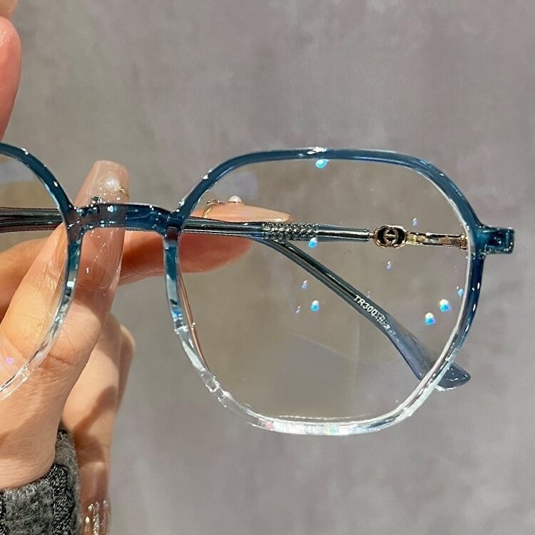 Oversized Geometric Gradient Eyeglasses Frame W18283 - View 4