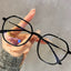 Oversized Geometric Gradient Eyeglasses Frame W18283 - Starry Bright Black C1