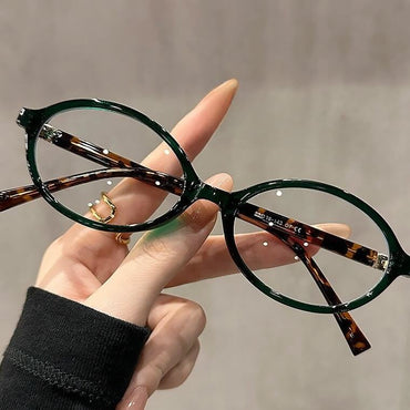 Oversized Oval TR90 Glasses Frame W18213 - Daiyu'S Dark Green
