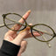 Oversized Oval TR90 Glasses Frame W18213 - Lotus Leaf Green Wave