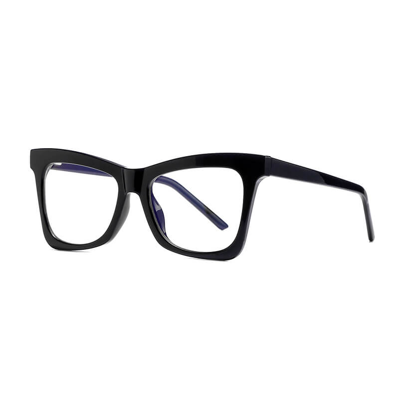 WAAMII Oversized Square Blue Light Glasses Glitter 18042