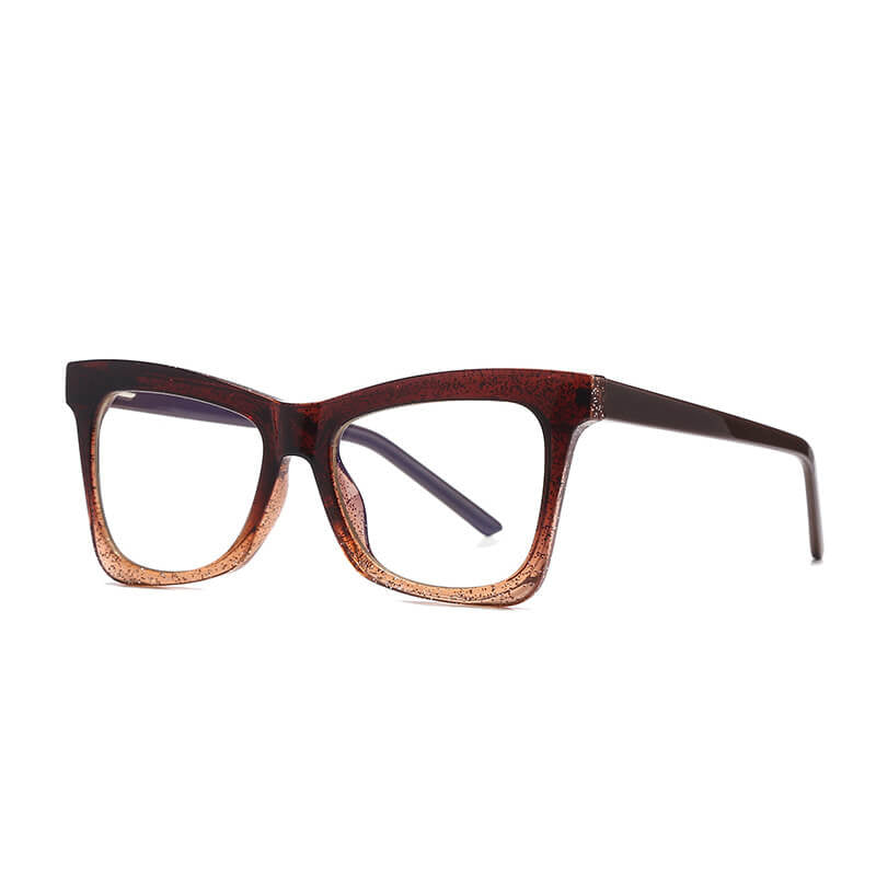 WAAMII Oversized Square Blue Light Glasses Glitter 18042