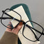 Oversized TR90 Square Eyeglasses  W17262 - Textured Sand Black C1