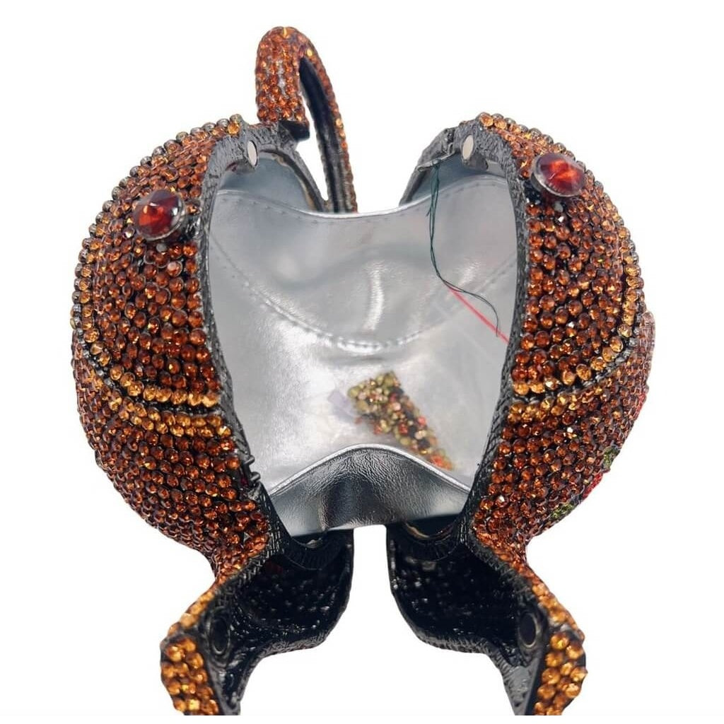 Parrot Teapot Novelty Crystal Party Purse - View 4