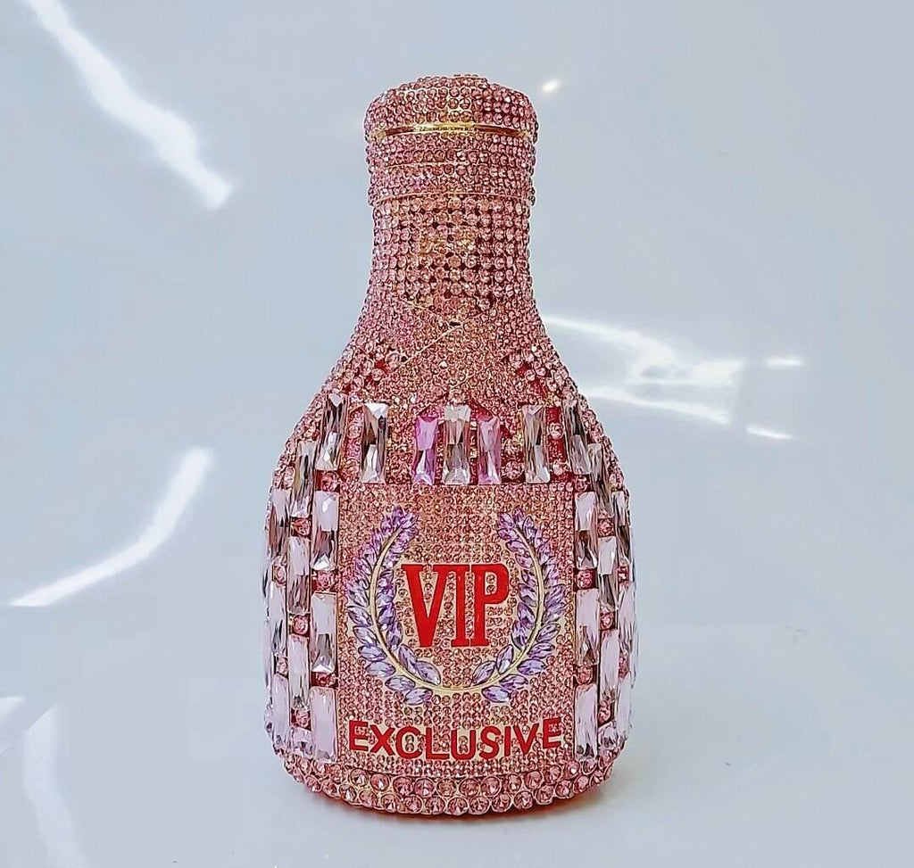 Privé Champagne Bottle Clutch - Pink