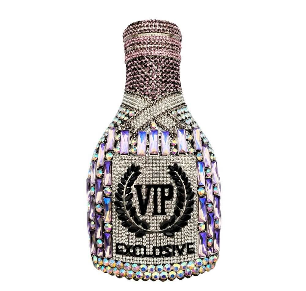 Privé Champagne Bottle Clutch - Silver Color