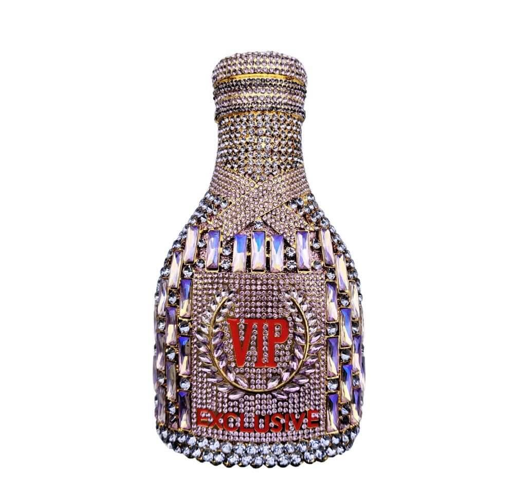 Privé Champagne Bottle Clutch - Violet