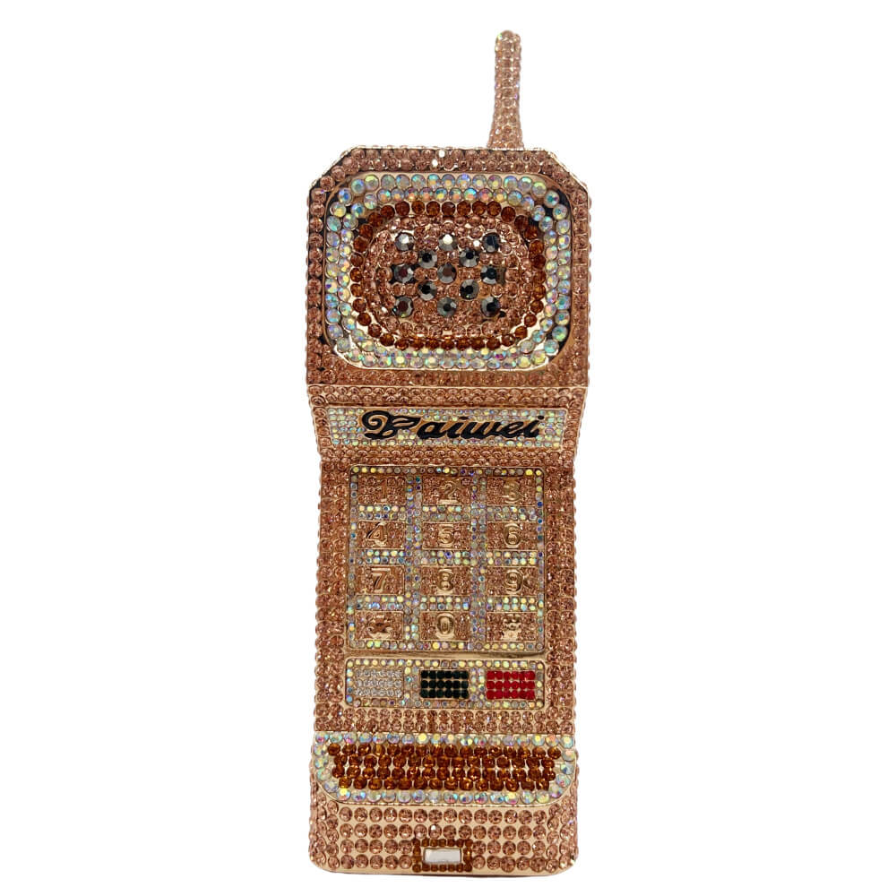 WAAMII Retro Call Crystal Phone Clutch