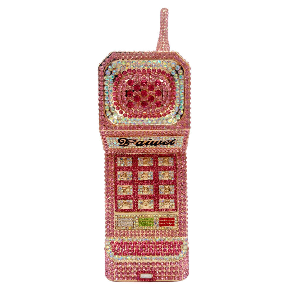 WAAMII Retro Call Crystal Phone Clutch