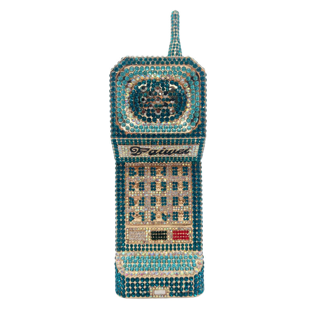 WAAMII Retro Call Crystal Phone Clutch