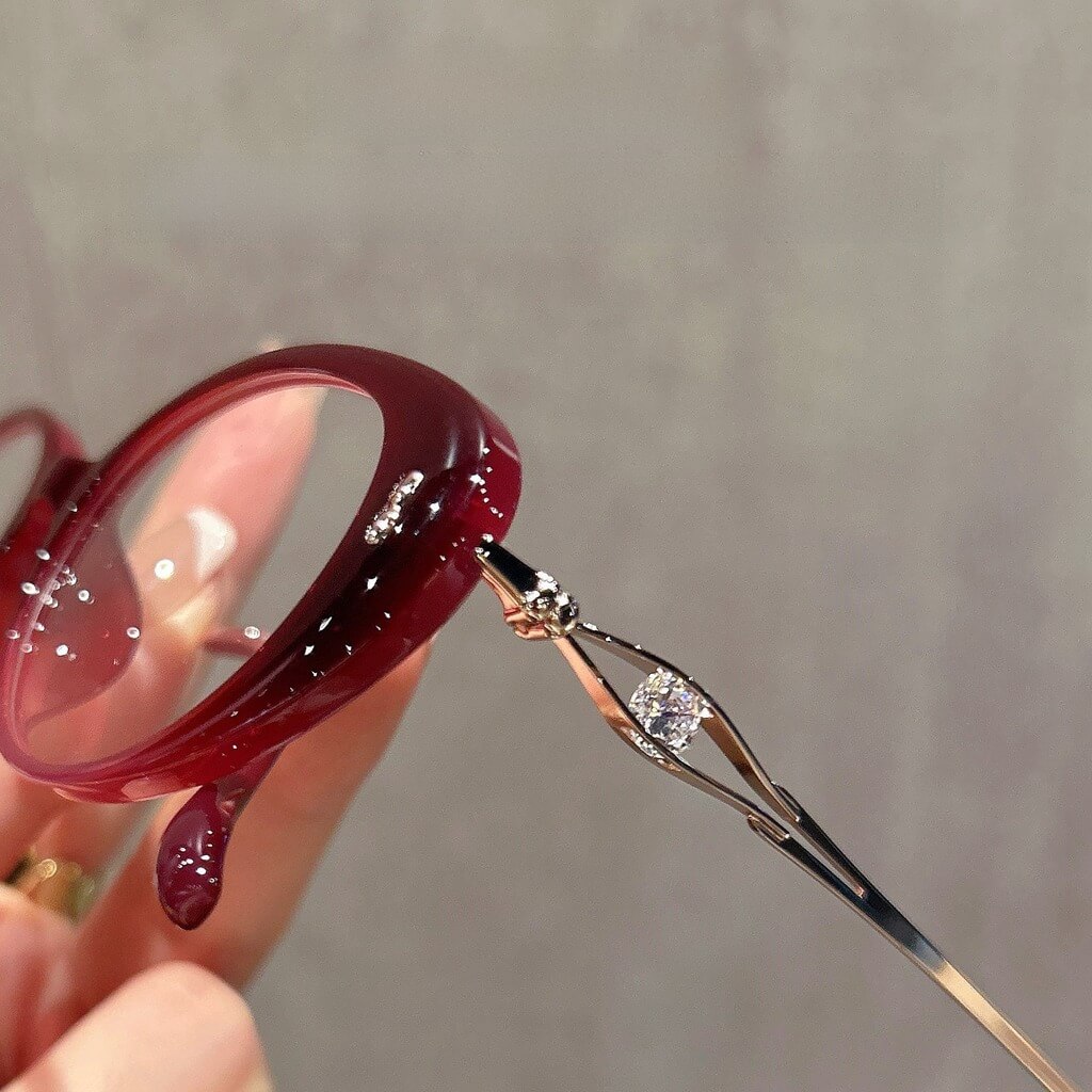 Retro Oval TR90 Alloy Prescription Glasses W17231 - View 5
