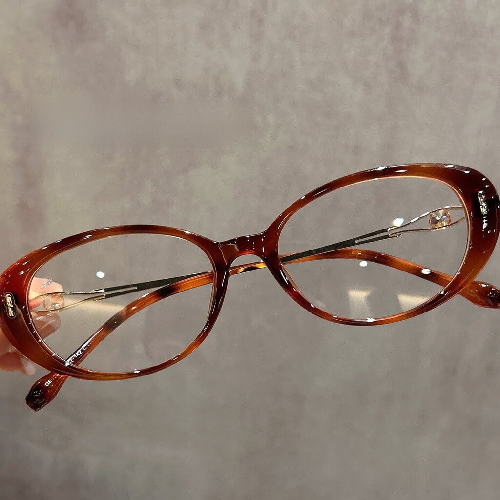 Retro Oval TR90 Alloy Prescription Glasses W17231 - Vintage Tortoiseshell
