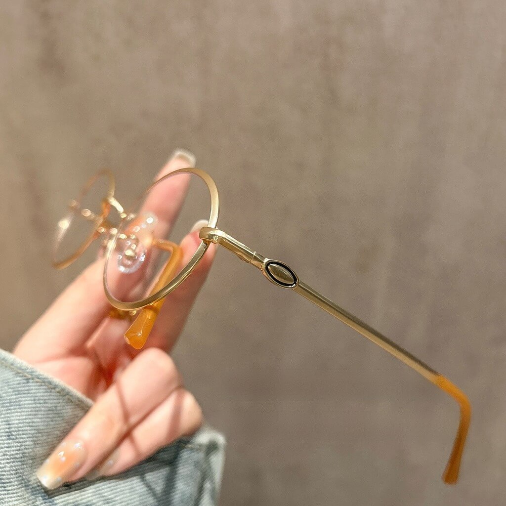 Retro Oval Wire Prescription Glasses W18267 - View 5