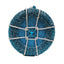 Rhinestone Crystal Unique Round Clutch bags WAAMII Peacock blue  