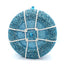 Rhinestone Crystal Unique Round Clutch bags WAAMII Lake blue  