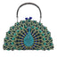 Crystal Peacock Minaudière With Handle