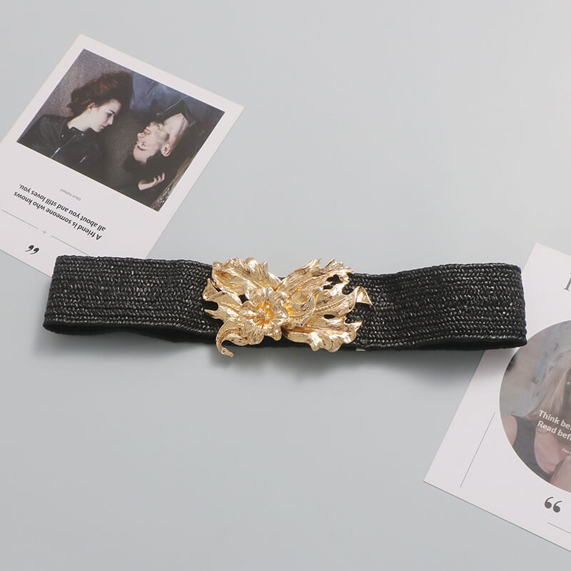 Ceinture Punk à Boucle Décorée à Rivets Multiples-WB7041