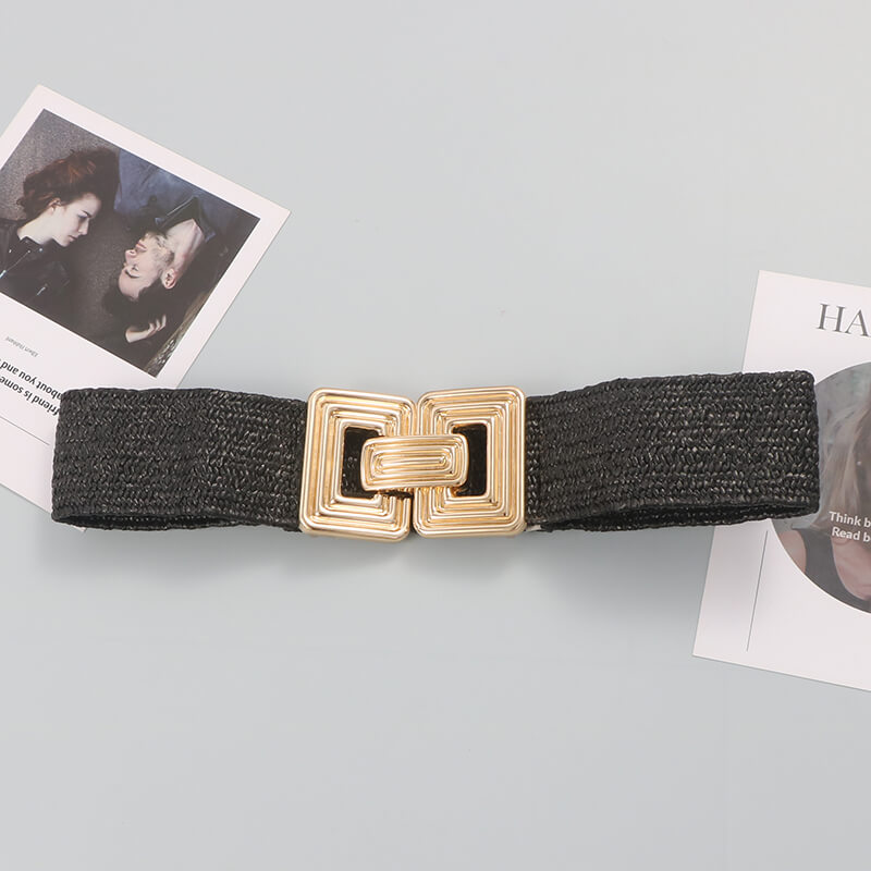 Ceinture Punk à Boucle Décorée à Rivets Multiples-WB7041