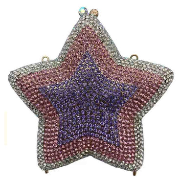 Estelle Luxury Star-Shaped Clutch Bag - Pink Purple - Luxury bags by WAAMII